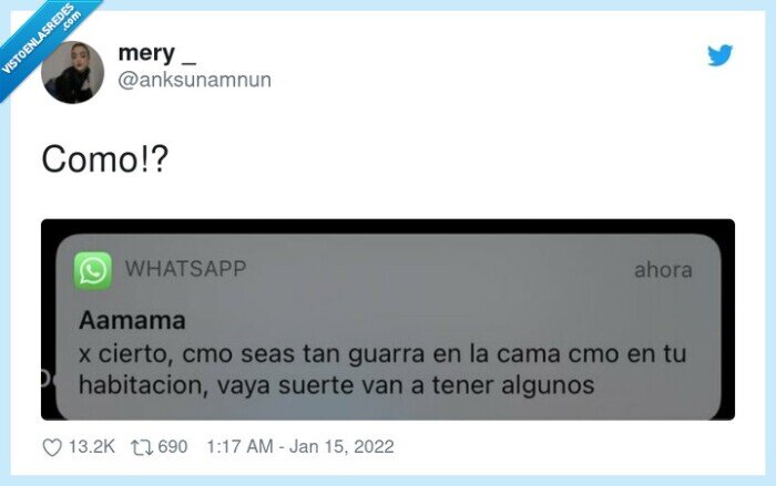 madre,mensaje,guar ra,habitación,cama