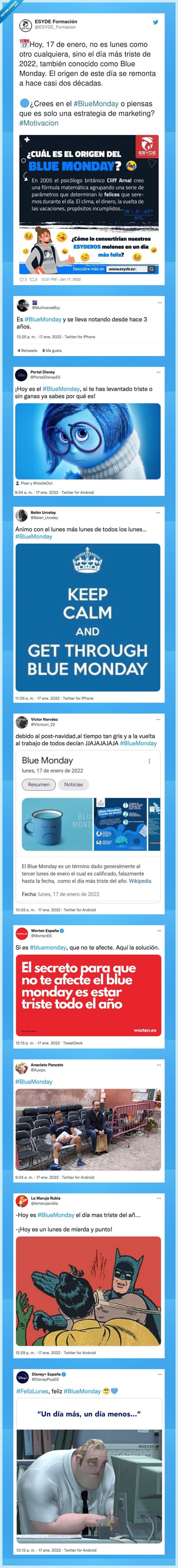 azul,blue monday,día,lunes,triste
