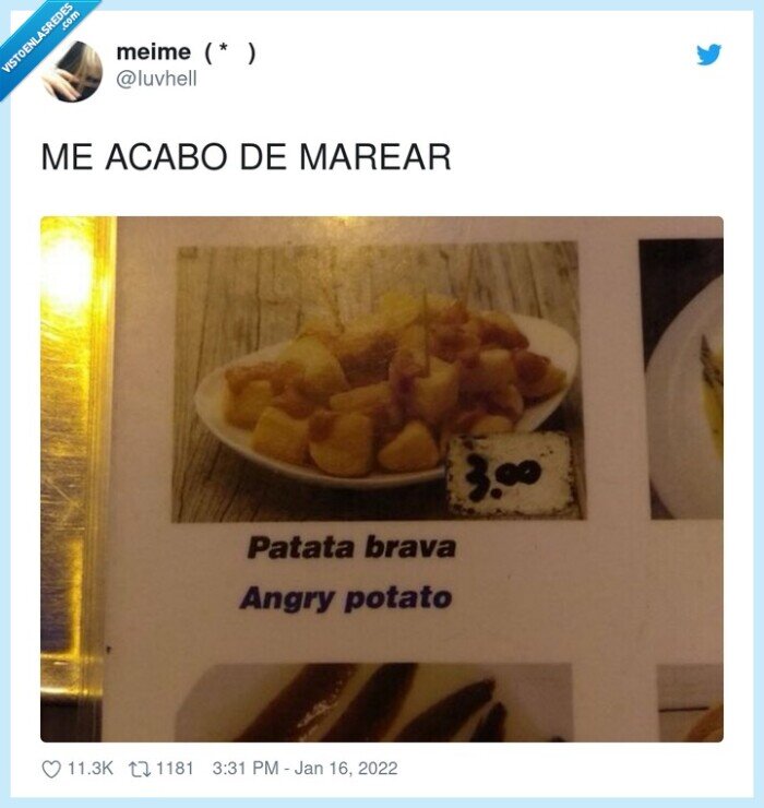 patata brava,angry potato