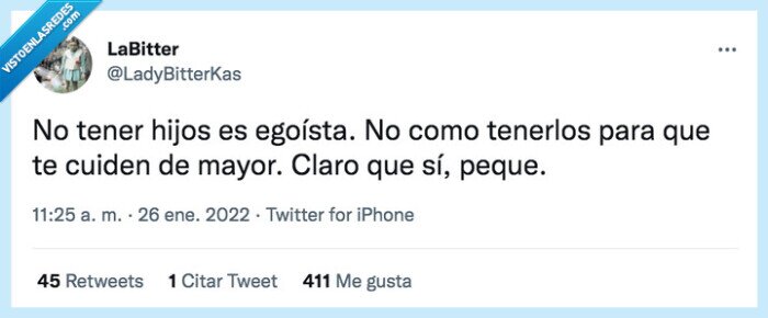 egoísta,tener,cuidar,hijos