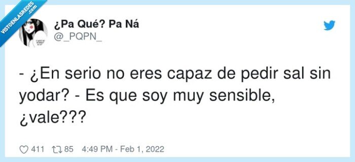 sensible,sal,pedir,yodar,yodo