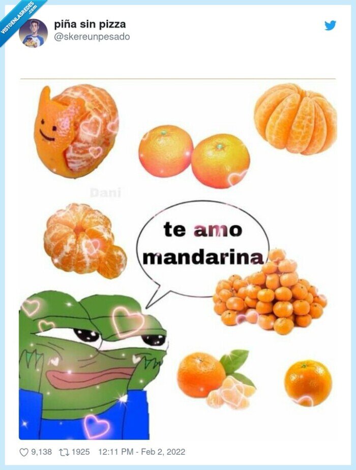 mandarina,amar,odiar