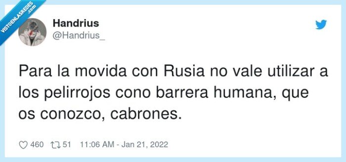 pelirrojos,utilizar,barrera humana
