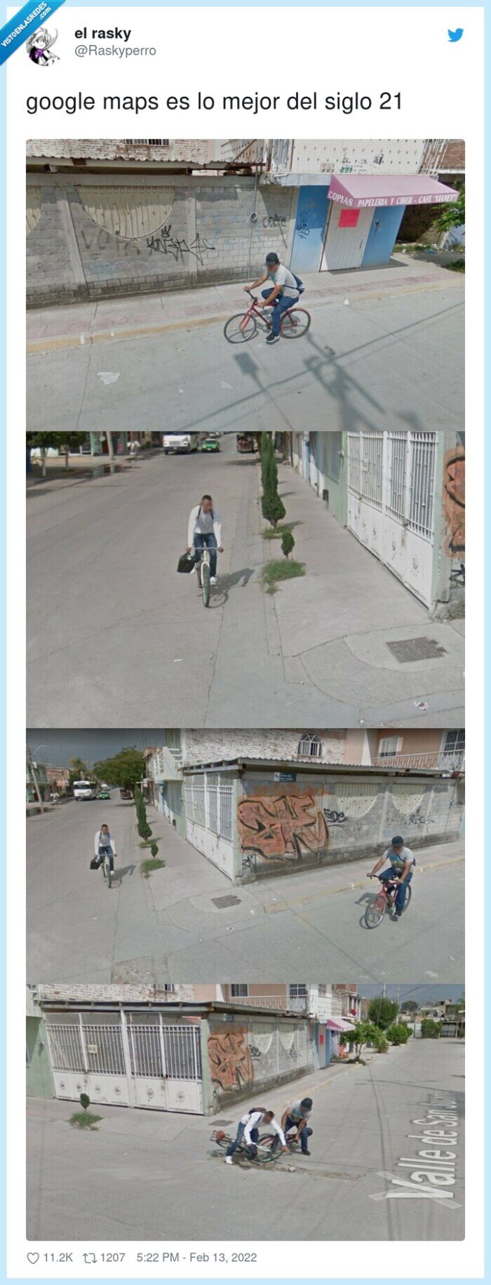 chocar,google,google maps,bicicletas