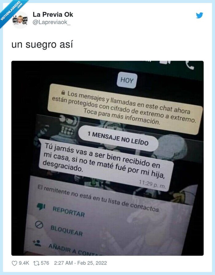 suegro,whatsapp,amenaza
