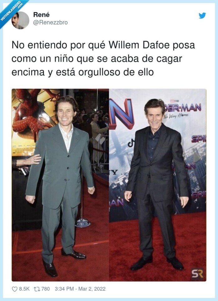 orgulloso,posar,willem dafoe,niño