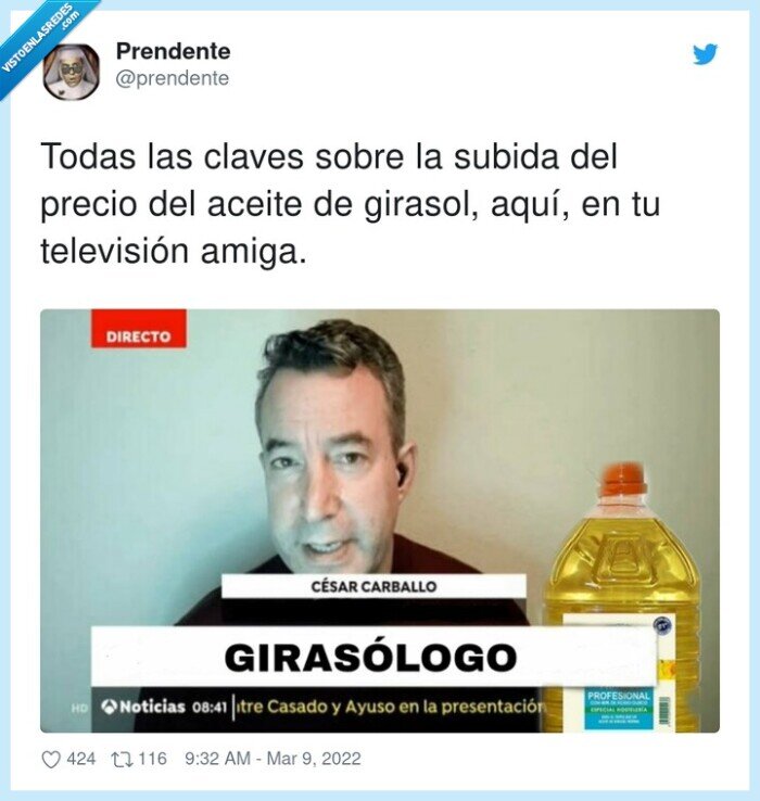 televisión,girasol,cesar carballo,precio,aceite