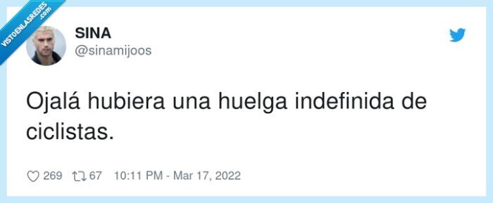 huelga indefinida,ciclistas,ojal&aacute;