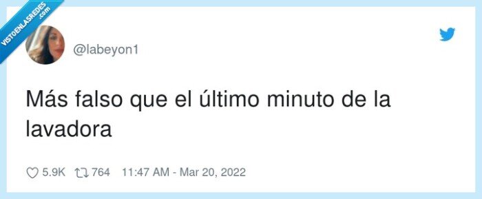 lavadora,último minuto,falso