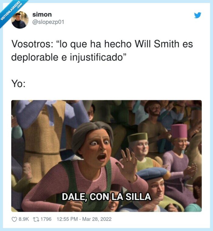 injustificado,deplorable,vosotros,will smith,oscars,chris rock