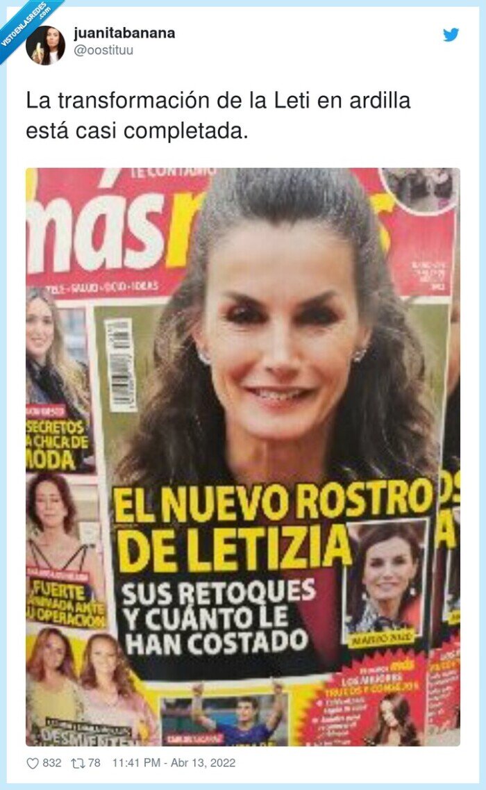 transformación,completada,ardilla,letizia ortiz