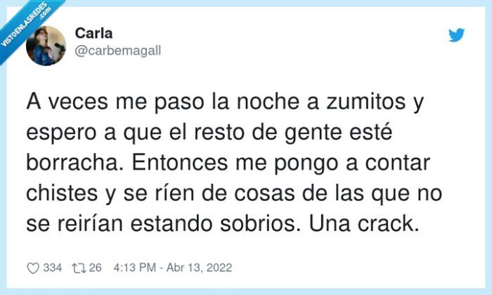 borracha,reirse,sobrios,zumitos,chistes