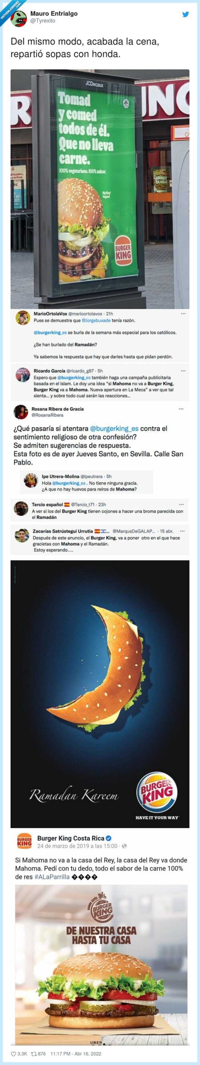 burger king,carteles,polémica,religión