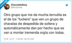 Enlace a Esos grupos tienen algo en común. Ambos grupos llevan la poIIa en la cabeza, por @fenixzintas