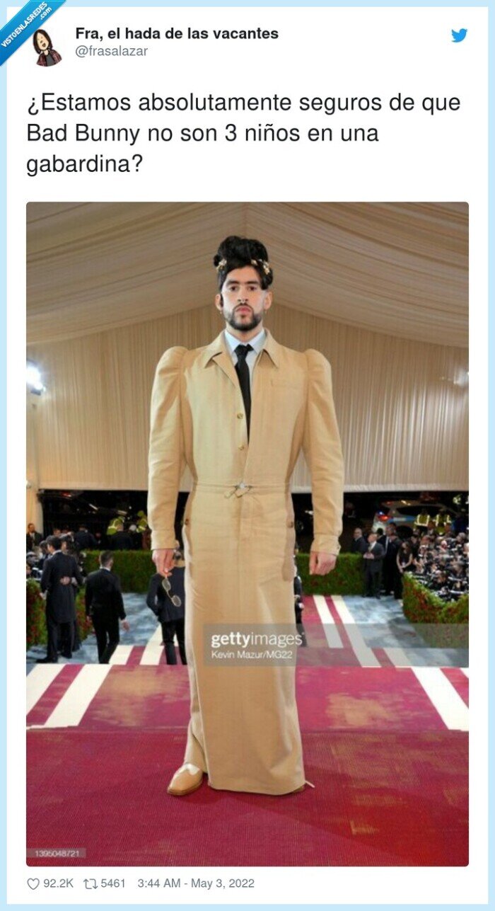 gabardina,debajo,niños,bad bunny