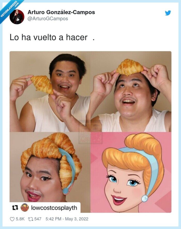 cenicienta,croissant,lowcost cosplay