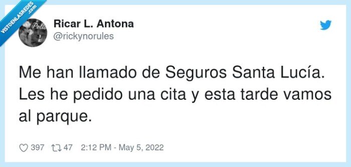 llamado,seguros santa lucía,pedir,parque