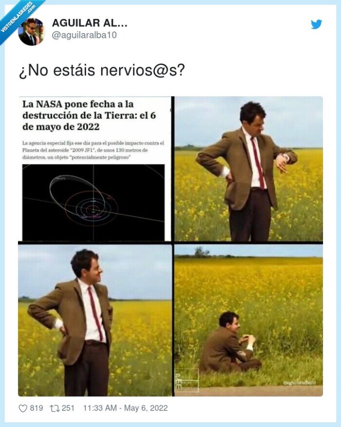 nerviosos,mr bean,esperar,fin del mundo