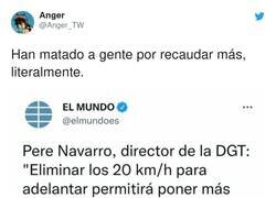 Enlace a Navarro es el peor director de Tráfico que han conocido los siglos, por @Anger_TW