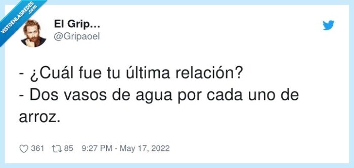 relación,última,vasos,arroz,agua