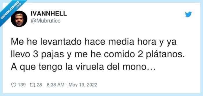 paja,plátanos,viruela,mono,comer