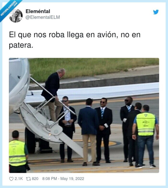 avión,patera,llegar,robar,juancar,rey