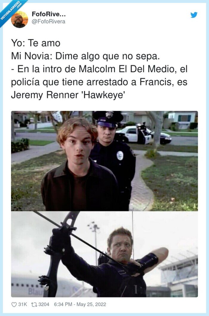 arrestado,francis,policía,hawkeye,malcolm,renner
