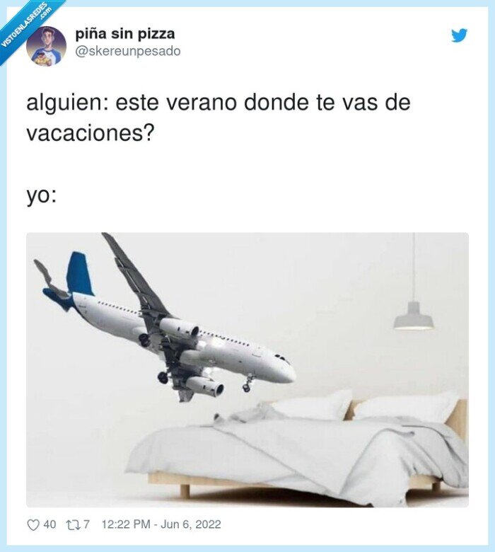 avión,cama,vacaciones,verano