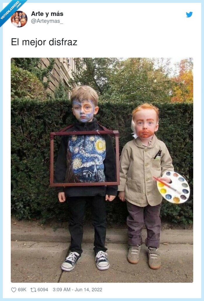 disfraz,mejor,van gogh,noche estrellada,cuadro