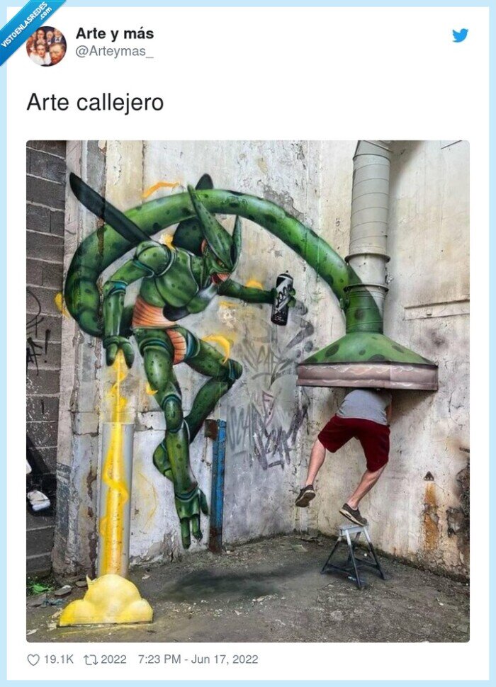 arte callejero,cell,dragon ball,graffiti