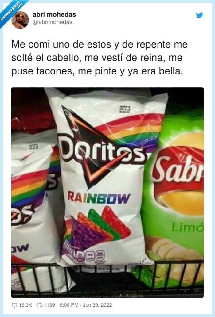 cabello,tacones,de repente,doritos