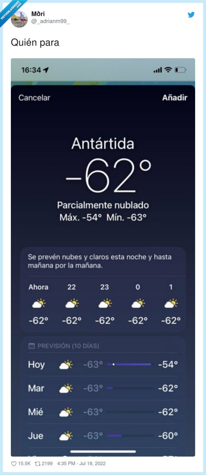 antártida,temperatura