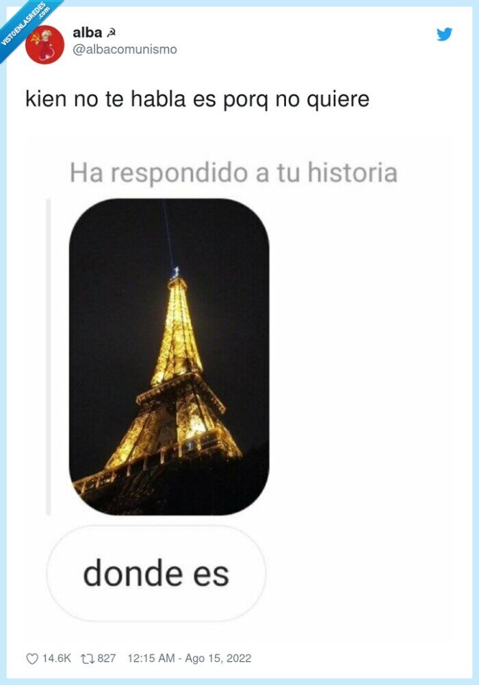 hablar,ligar,torre eiffel