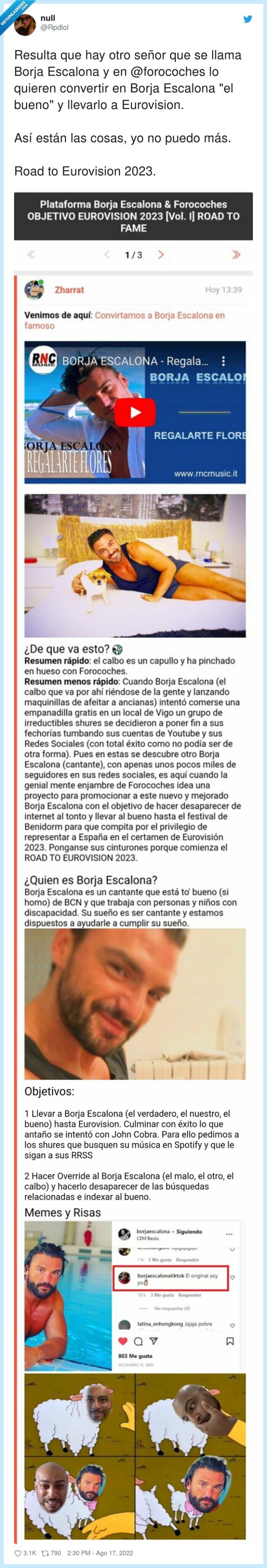 forocoches,eurovision,borja escalona