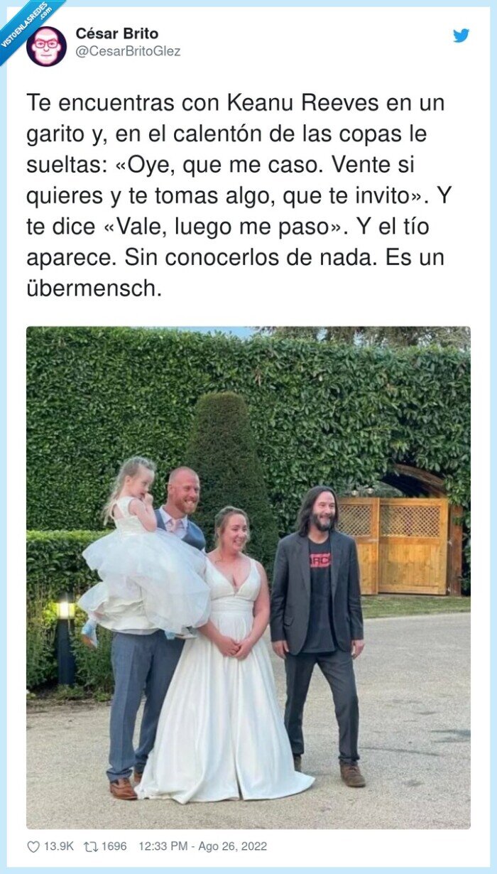 boda,invitar,keanu reeves