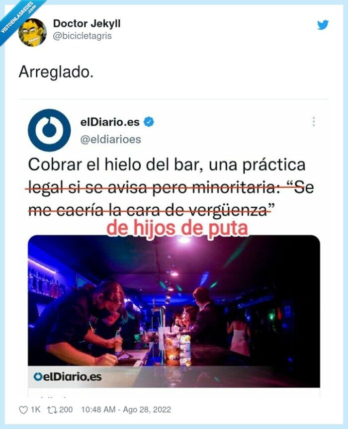 cubitos,hielo,cobrar,bar