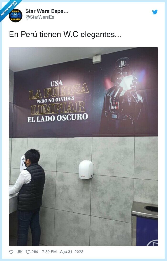 baños,wc,cartel,lado oscuro,fuerza