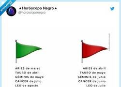 Enlace a ¿Eres red o green flag?, por @horoscoponegro