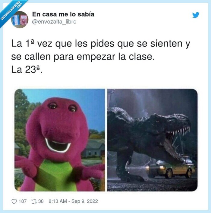 dinosaurios,clase,callar,alumnos