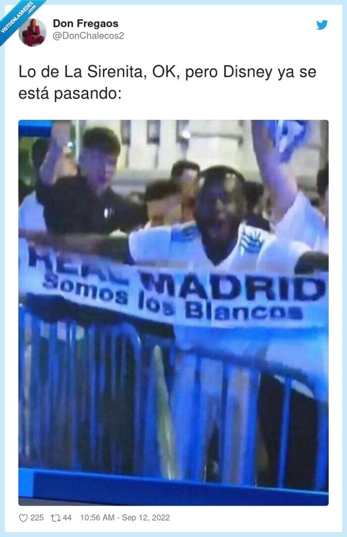 la sirenita,rascismo,blancos,real madrid,disney