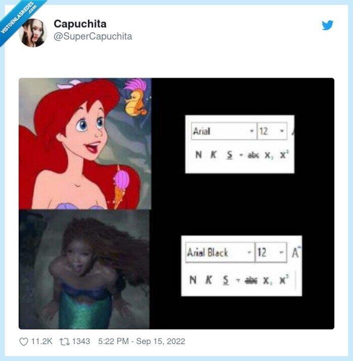 la sirenita,arial,ariel,black