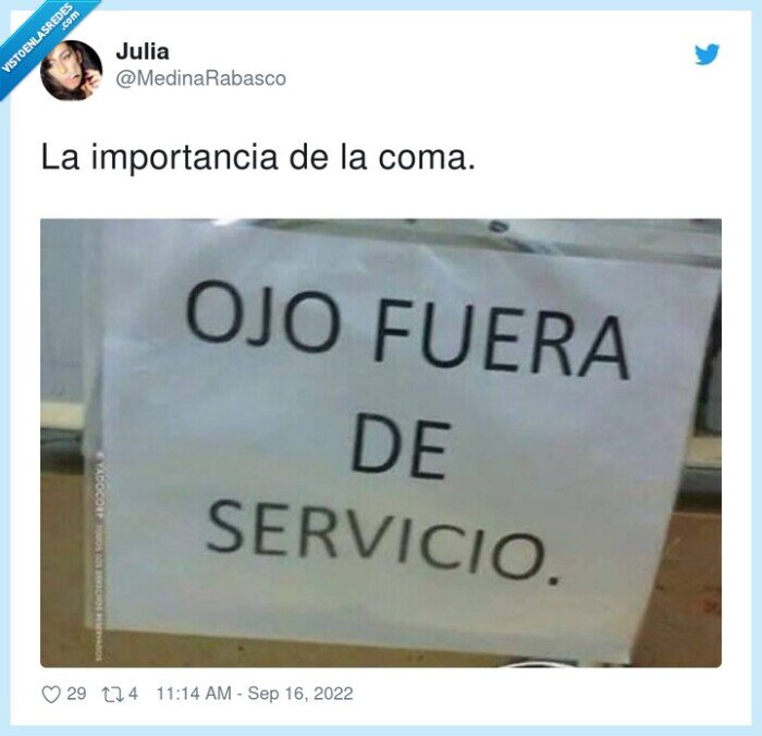 ojo,fuera de servicio,cartel