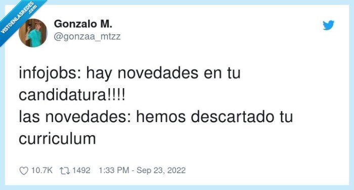 candidatura,descartado,curriculum,novedades