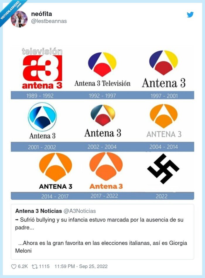 1268524 - La evolución del logo de Antena3, por @lestbeannas