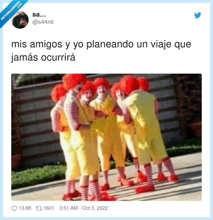 ocurrir,planear,amigos,payasos