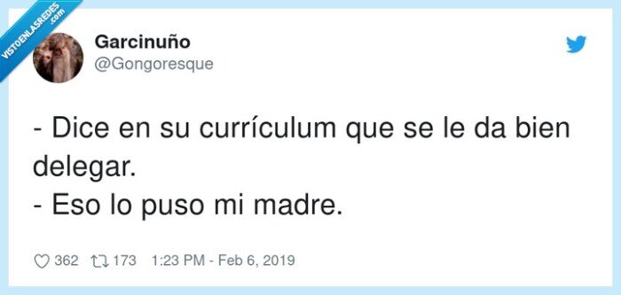 currículum,delegar,madre,dice