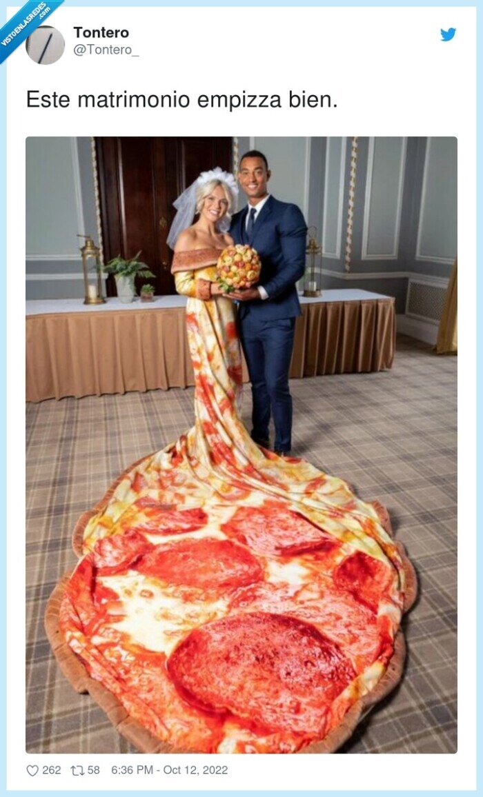 matrimonio,empizza,pizza,boda,vestido