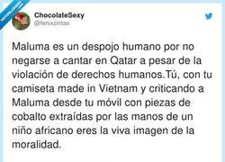 Enlace a Maluma es una castaña, no por ir a Qatar, por @fenixzintas