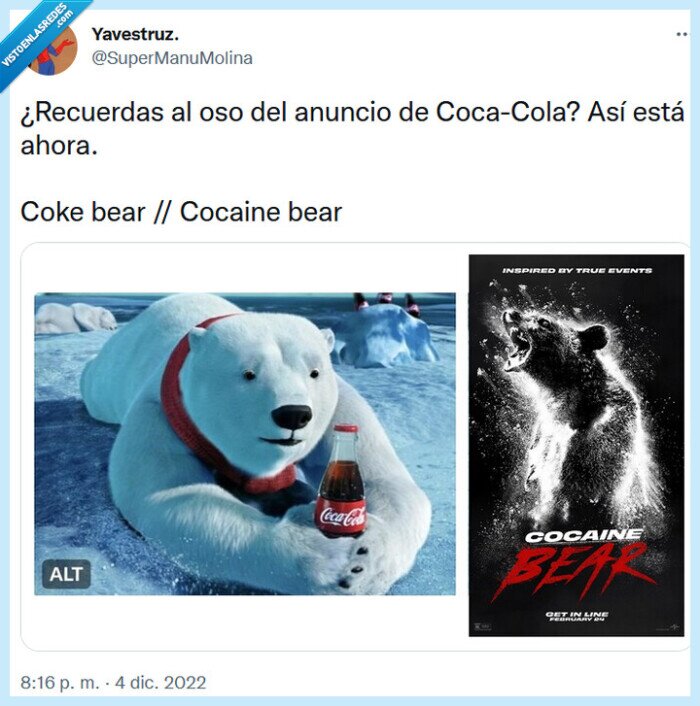 oso,cocaine bear,coca cola