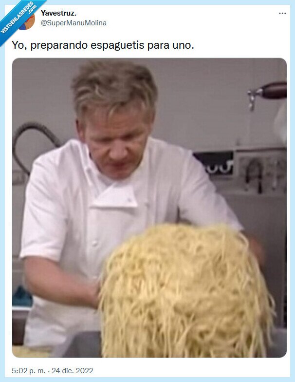 espaguetis,preparar,uno